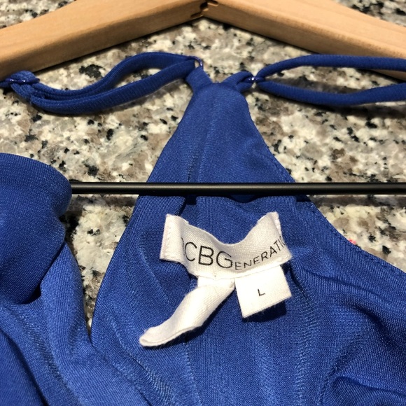 BCBG Generation Blue Strappy Dress with pockets - Picture 4 of 7